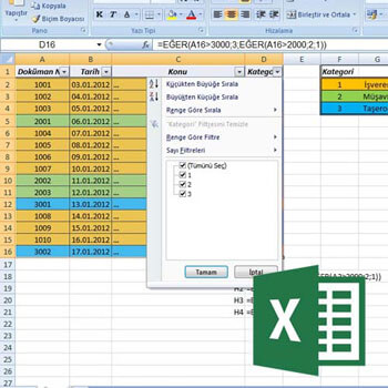 Excel 2010 En. Her Yönüyle Filtreleme